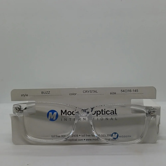 NWT UNISEX MODERN OPTICAL EYEGLASS FRAMES BUZZ CRYSTAL - Picture 1 of 3